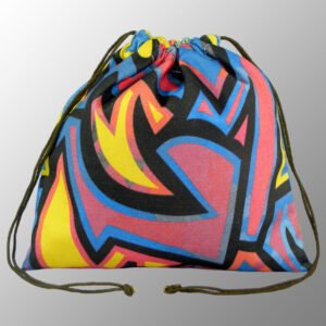 Printed Canvas Drawstring Pouch