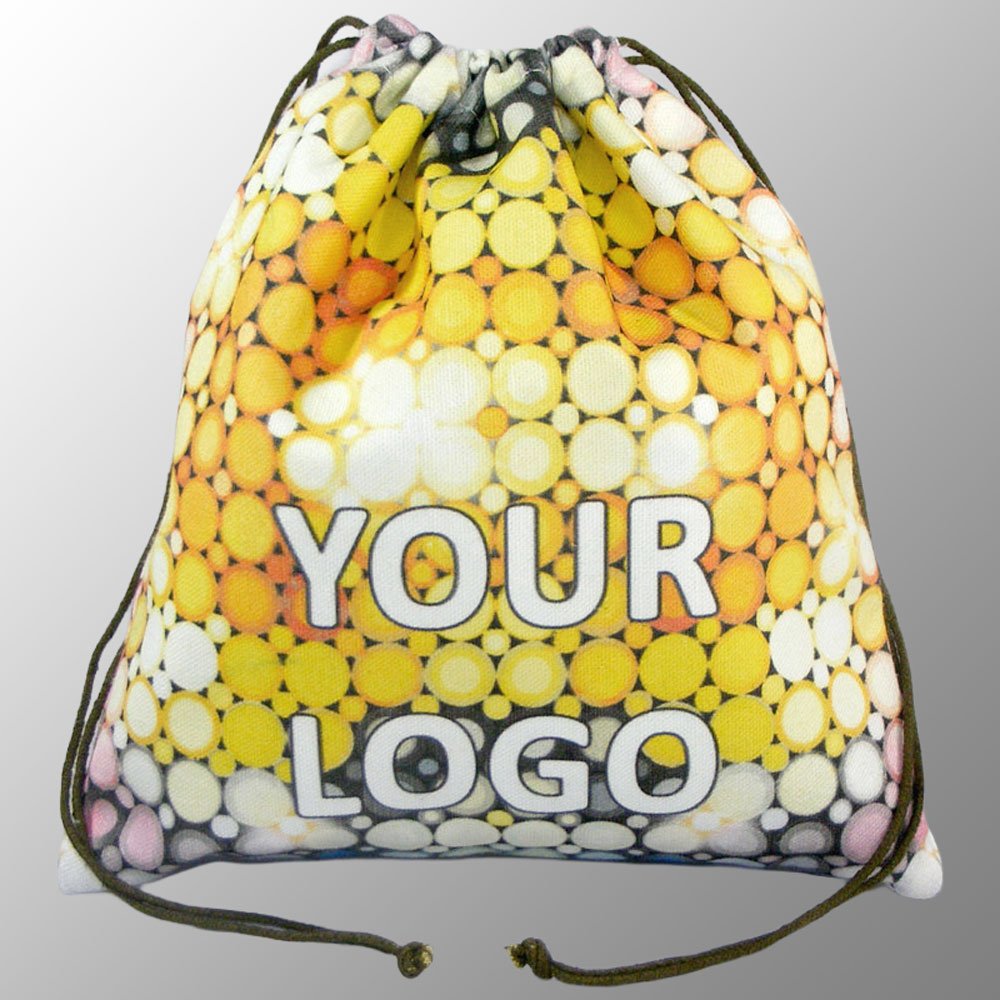 Printed Canvas Drawstring Pouch