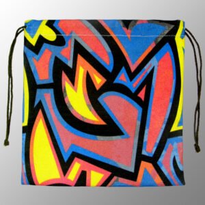 digitally printed canvas drawstring pouches