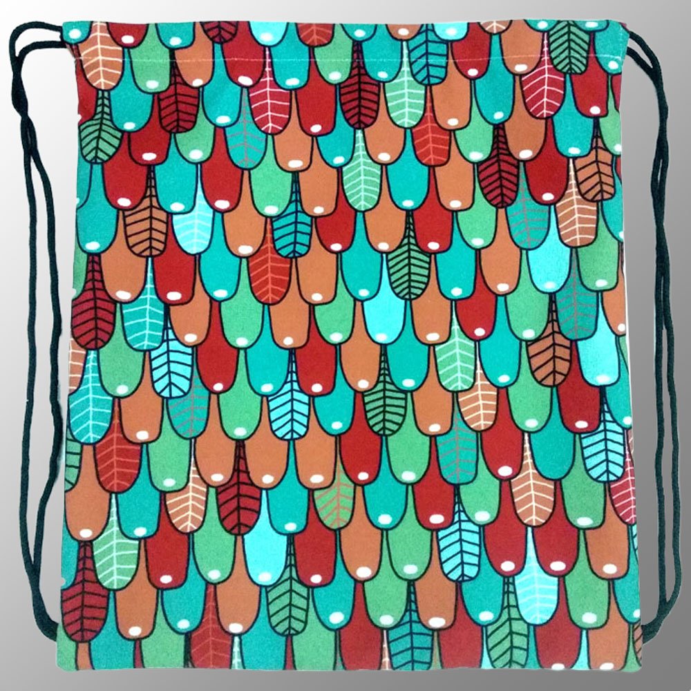 Digitally Printed Large Canvas Drawstring Bag