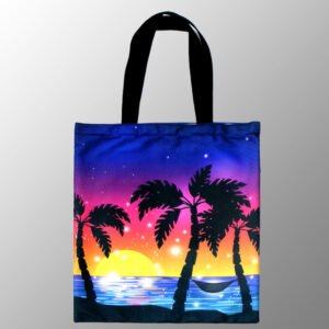 Low Cost Full Color Printed Tote Bag - made from 6 Ounce Canvas