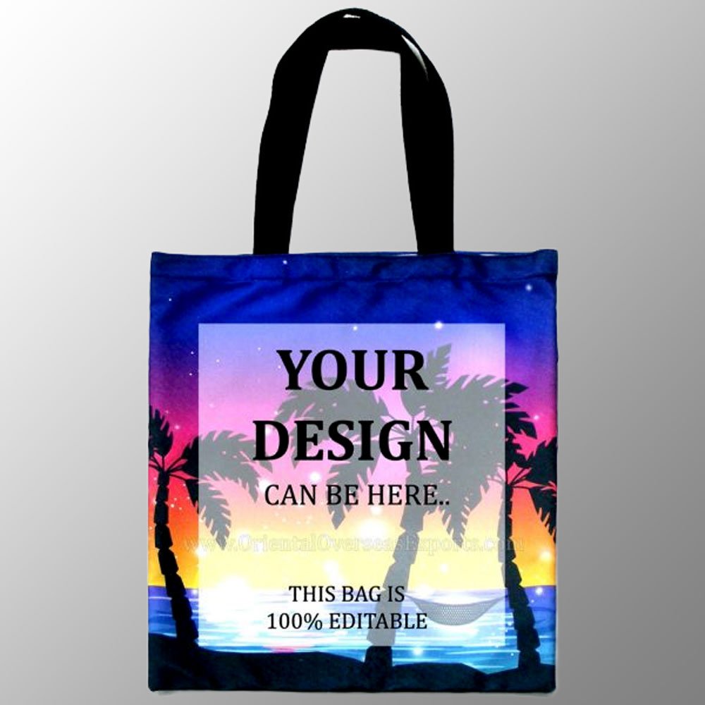 Low Cost Full Color Printed Tote Bag - made from 6 Ounce Canvas