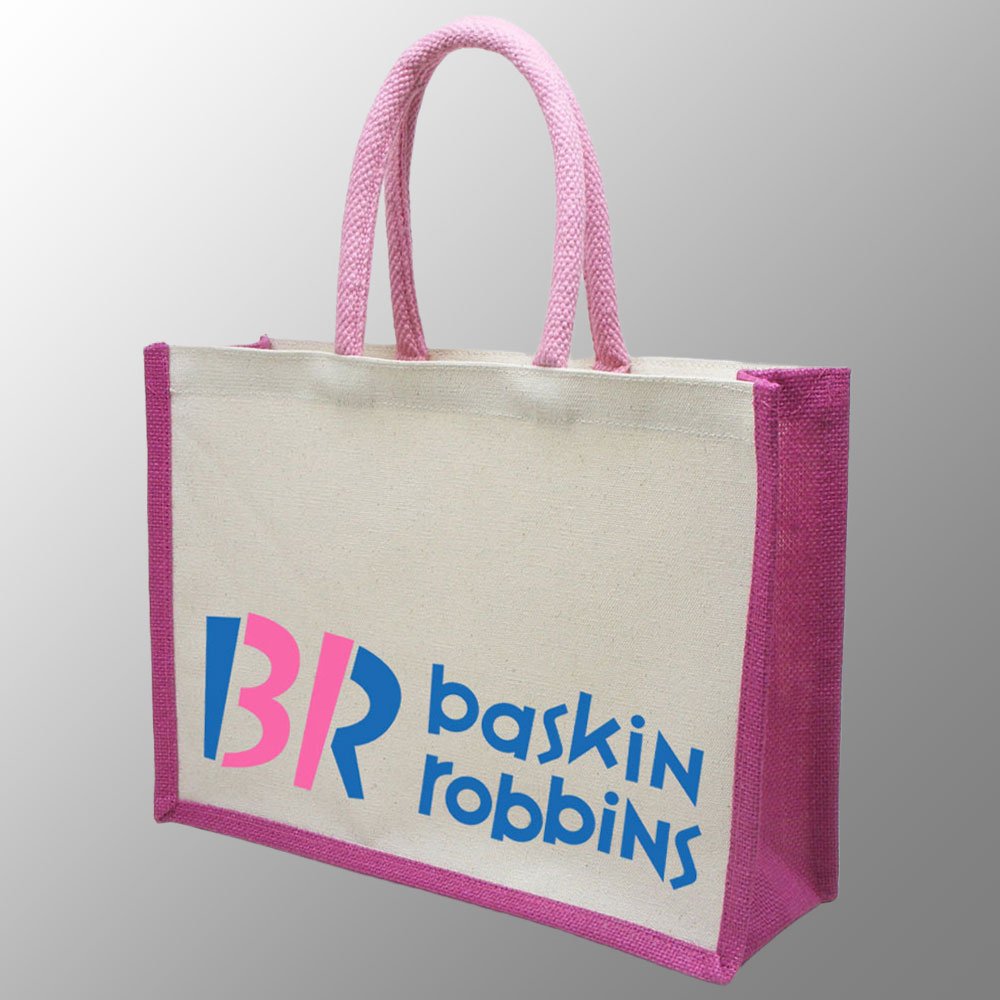 Canvas and Jute Shopping Bag