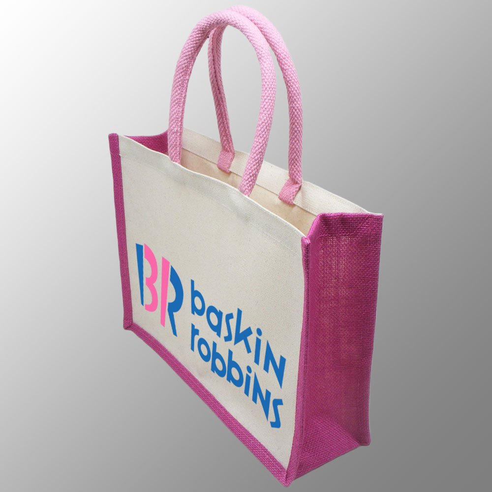 Canvas and Jute Shopping Bag
