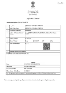 GST Registration Certificate