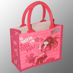 Multi Color Printed Mini Jute Bag